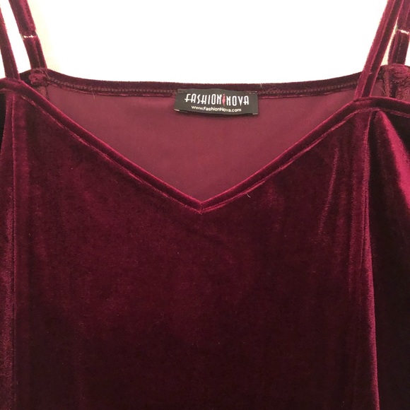 LG Burgundy Fashion Nova Dress NWOT - Picture 4 of 7